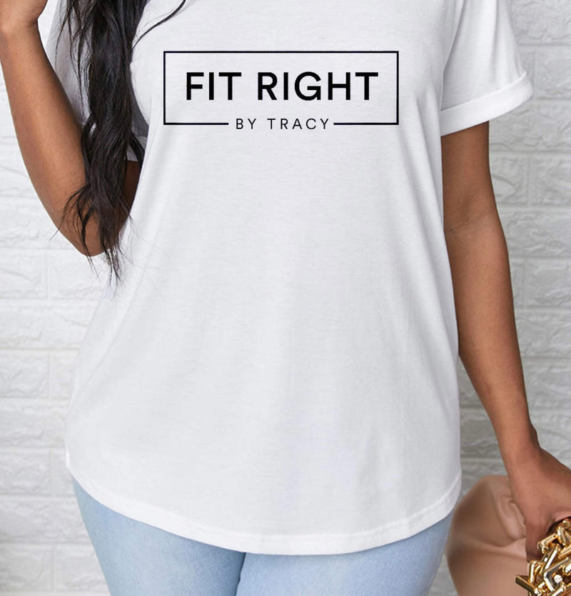 Fit Right By Tracy logo tshirt