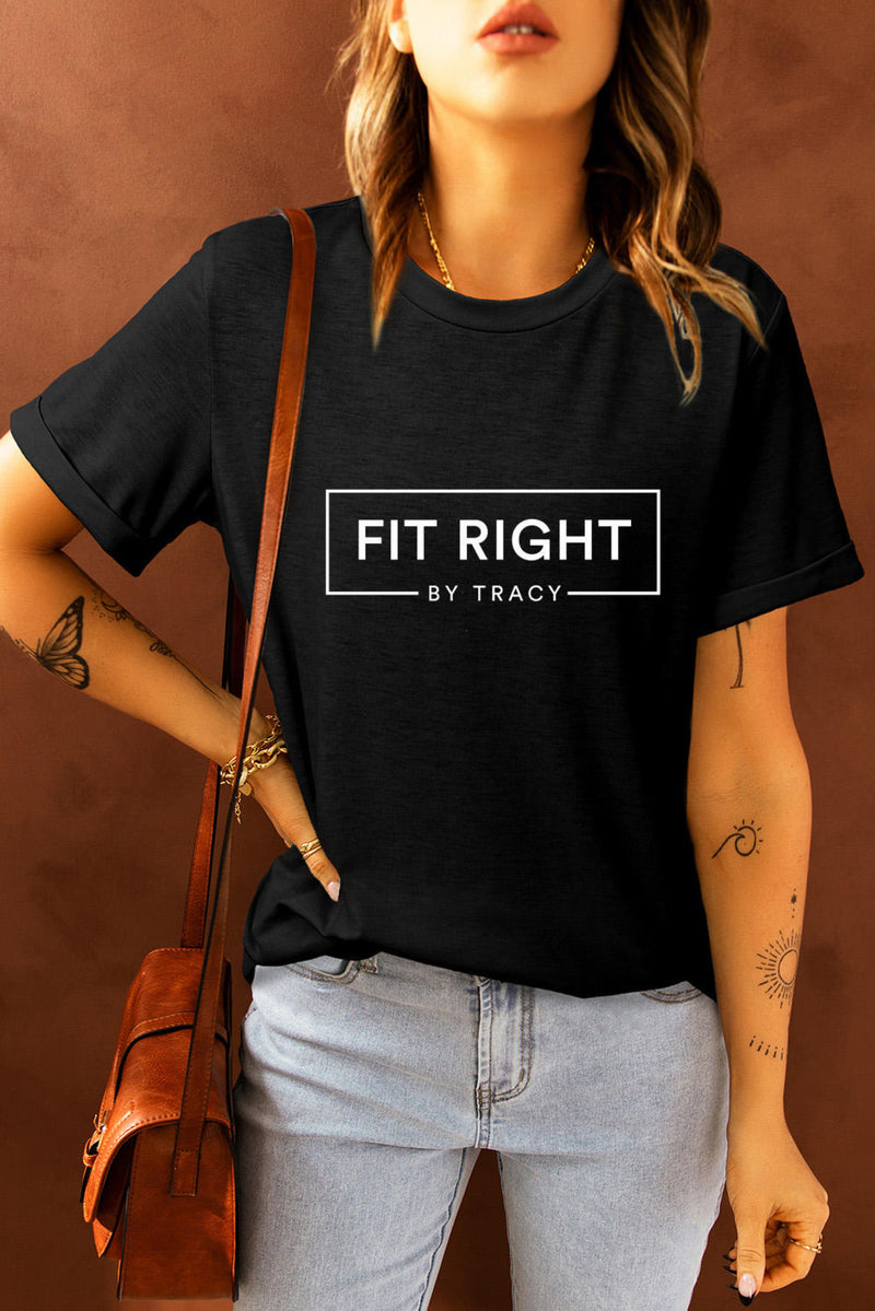 Fit Right By Tracy logo tshirt